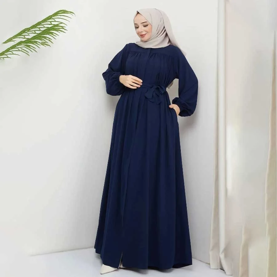 SERRA MODA Islamic Hijab Ferace – Gathered Medina Silk, Full Hijab