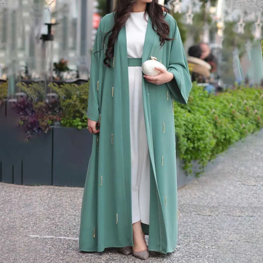 MELEK ARAZ Mint Stone Abaya