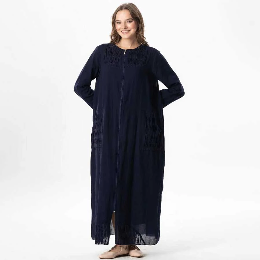 Elis Şile Bezi Long Sleeve Voile Tülay Ribbed Summer Ferace