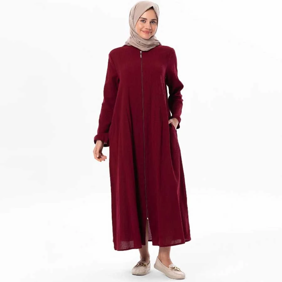 Elis Şile Bezi Hicran Sile Cloth Zippered Seasonal and Summer Ferace