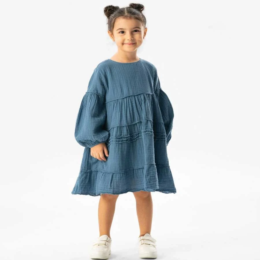 Elis Şile Bezi Long Sleeve Ilay Summer Muslin Children’s Dress