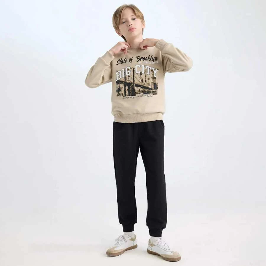 Defacto – Boy’s 2-Piece Set Printed Sweatshirt & Jogger Sweatpants