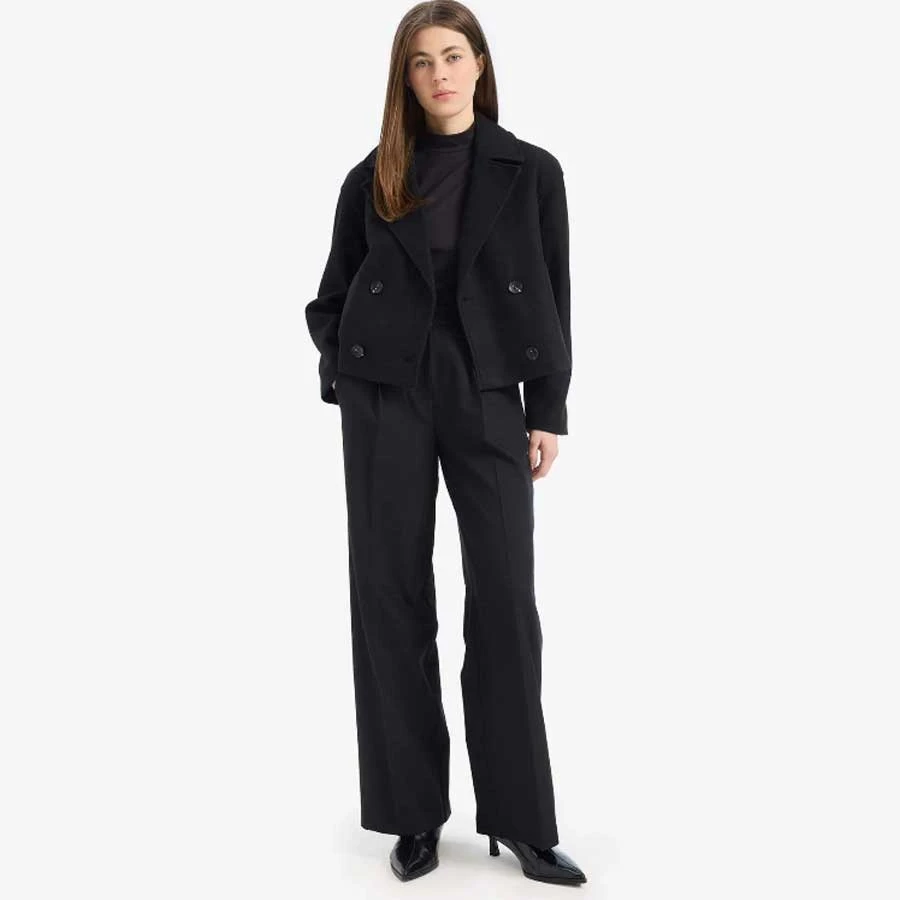 Defacto Regular Fit Tuxedo Collar Buttoned Pocket Short Cashmere Coat