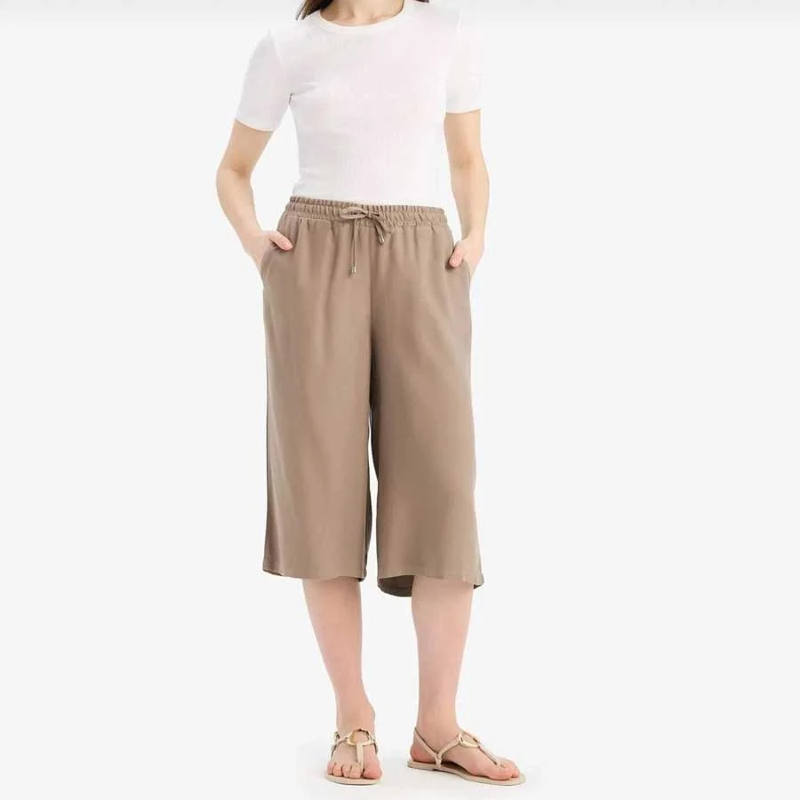 Defacto High Stretchy Waisted Lace-Up Belmando Capri