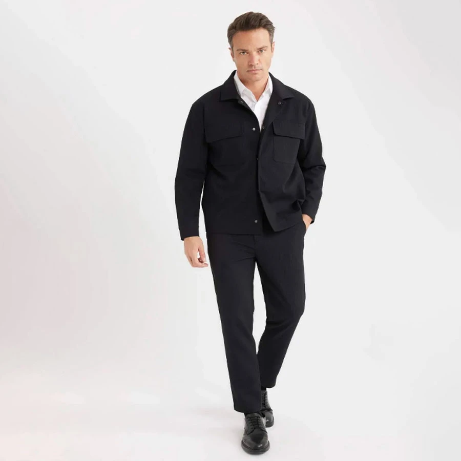 Defacto Relax Fit Polo Chalavutlu Pocket Shirt Jacket