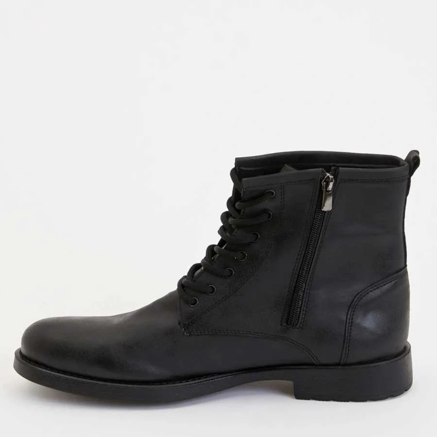 Defacto Faux Leather Lace Up Boots