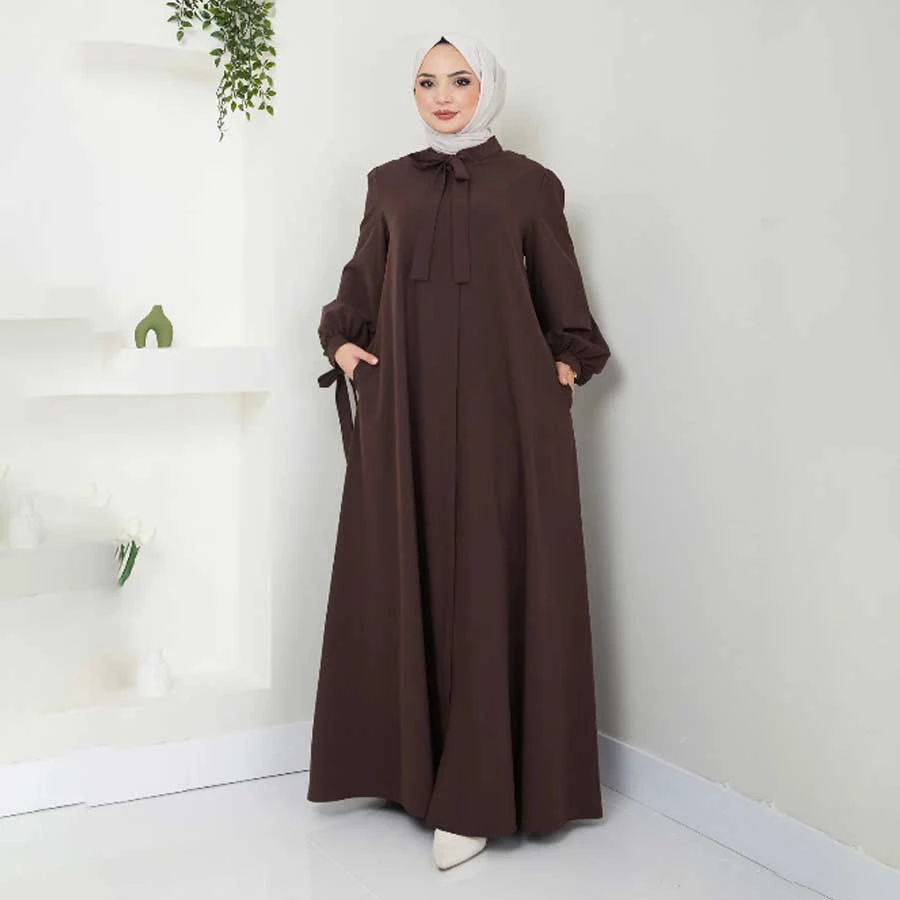 Ayse Melek Fashion Women’s Evening Dress with Scarf Collar Ferace