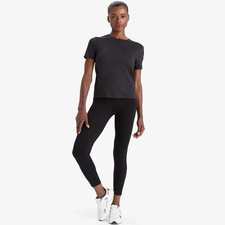 Defacto Defactofit Black High Waist Waist Hugging Cotton Basic Plain Sports Leggings