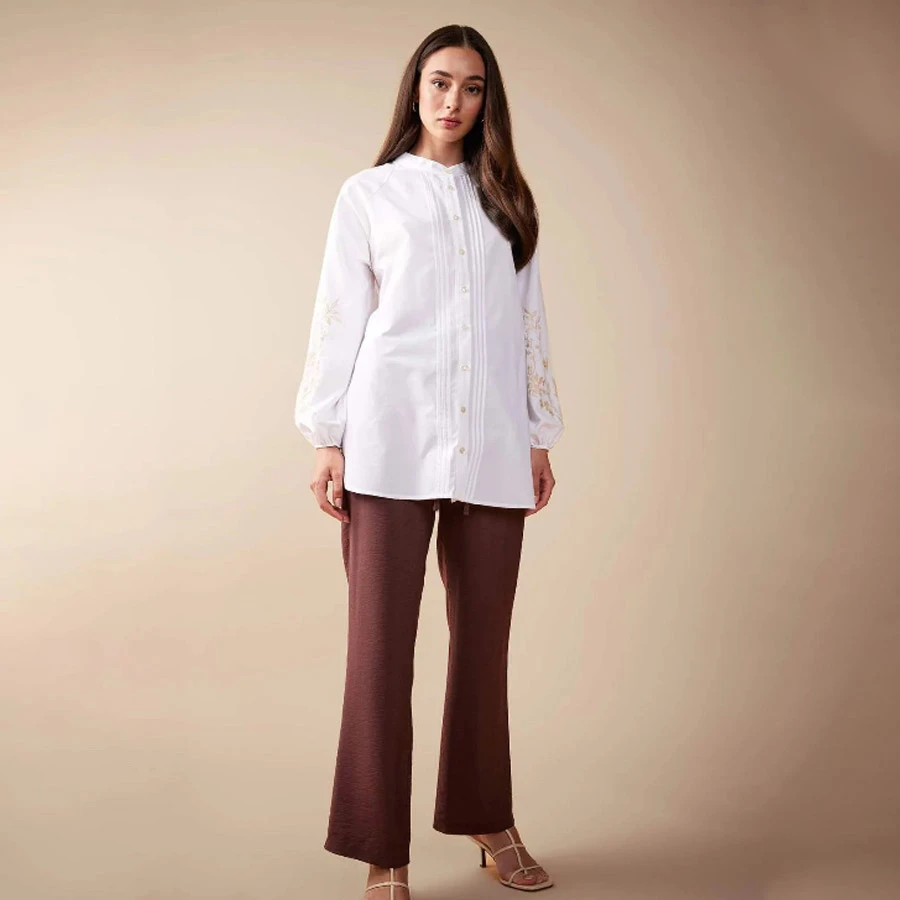 Defacto Relax Fit Wide Leg Elastic Waist Trousers