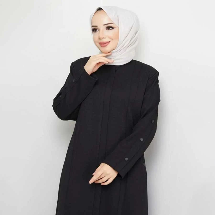 ZEWAHIR Fashion New Season Stylish Ferace with Buttoned Sleeves – Winter Model