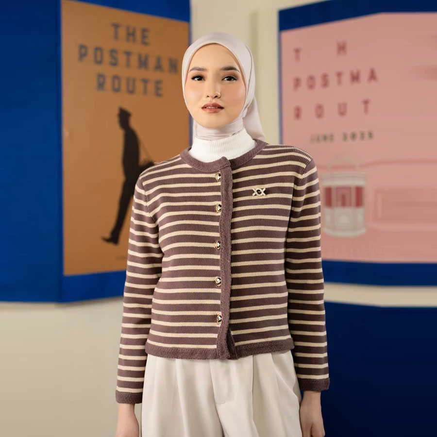 Elodie – Stripe Knit Cardigan