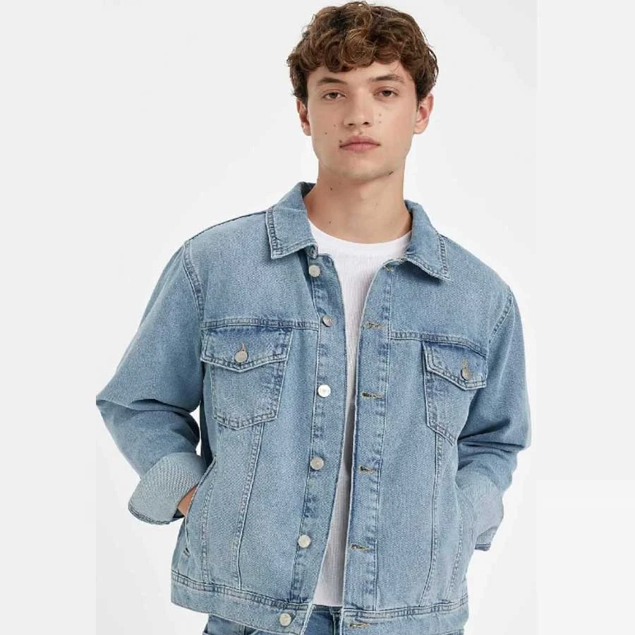 Defacto 100% Cotton Button Pocket Jean Jacket