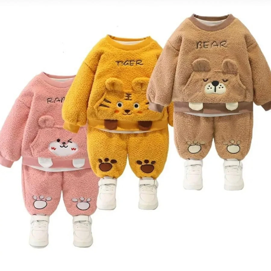 Bubito Winter Sweet Plush Bottom Top 2-Piece Set