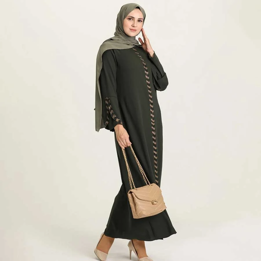 ISTANBUL STYLES Strass Stone Hijab Ferace Dress