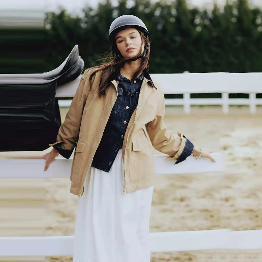 Defacto Regular Fit Contrast Collar Pocket Cotton Seasonal Jacket Coat