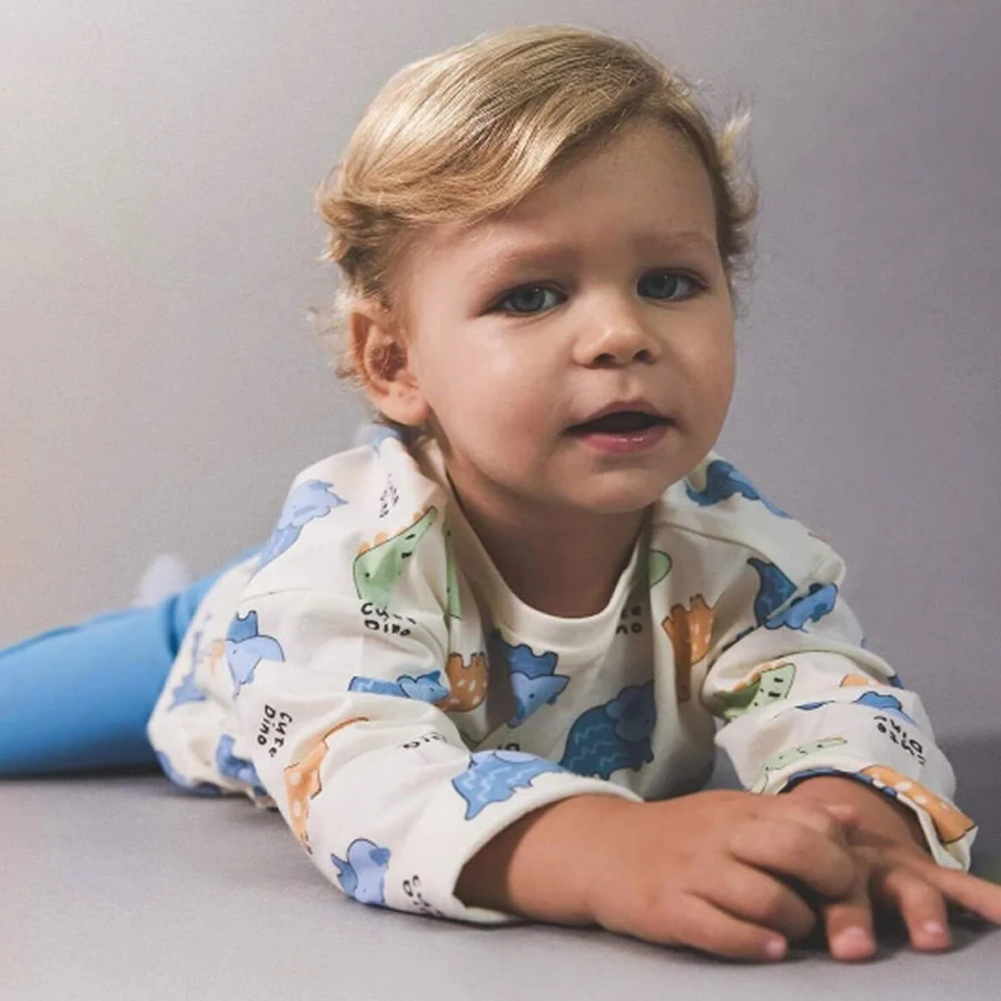 Defacto Baby Boy 1.6 Tog Fiber Vehicle Printed Combed Cotton Long Sleeve Romper