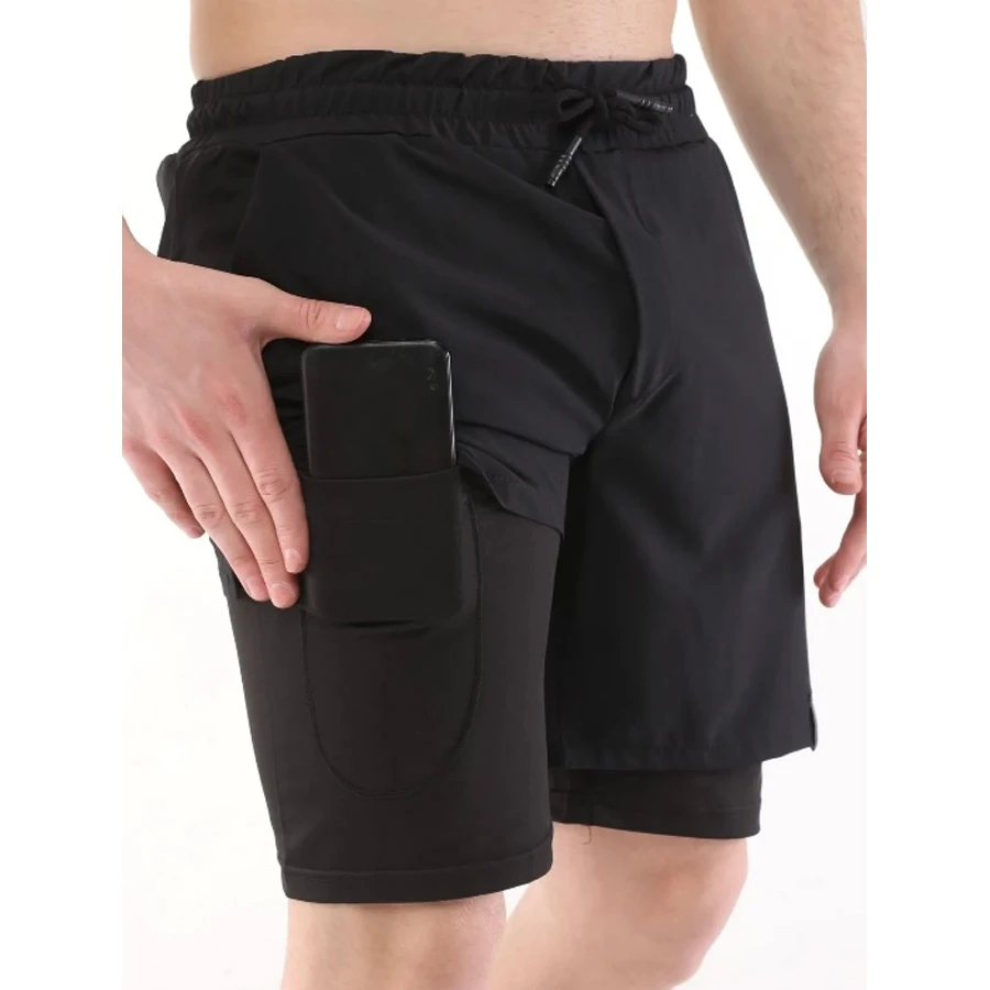 Ghassy Co Men's Running Quick Dry Micropoly Training Field Fitness Short Tights Outdoor Shorts