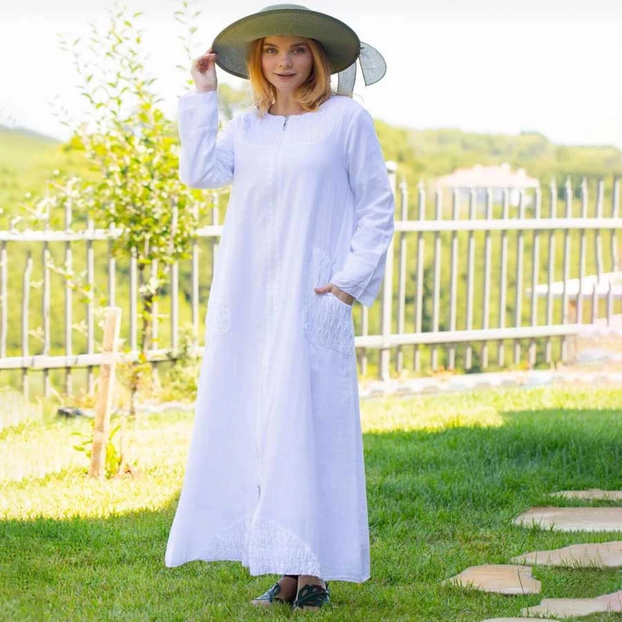 Elis Şile Bezi Long Sleeve Voile Tülay Ribbed Summer Ferace