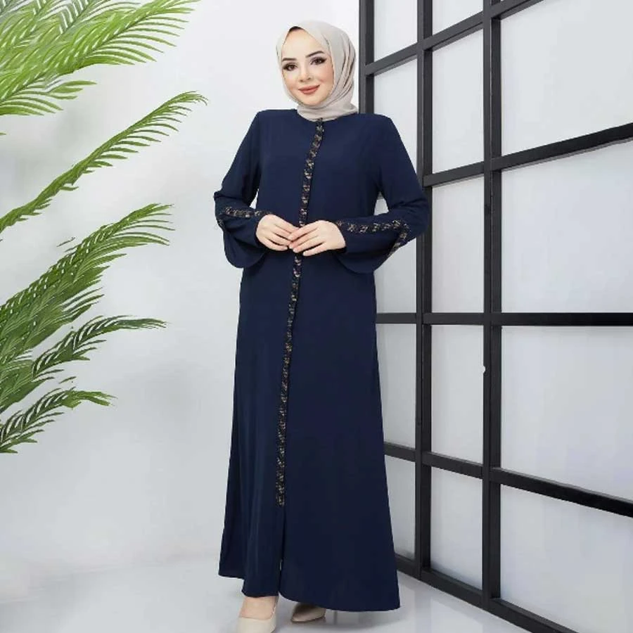 MODA Medina Silk Summer Ferace with Laser Cut Stones on the Sleeves