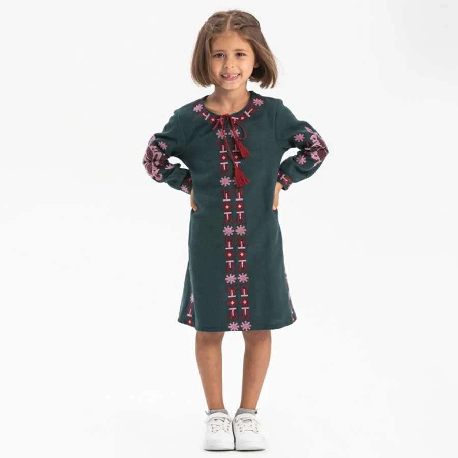 Elis Şile Bezi Long Sleeve Flannel Baby Dress