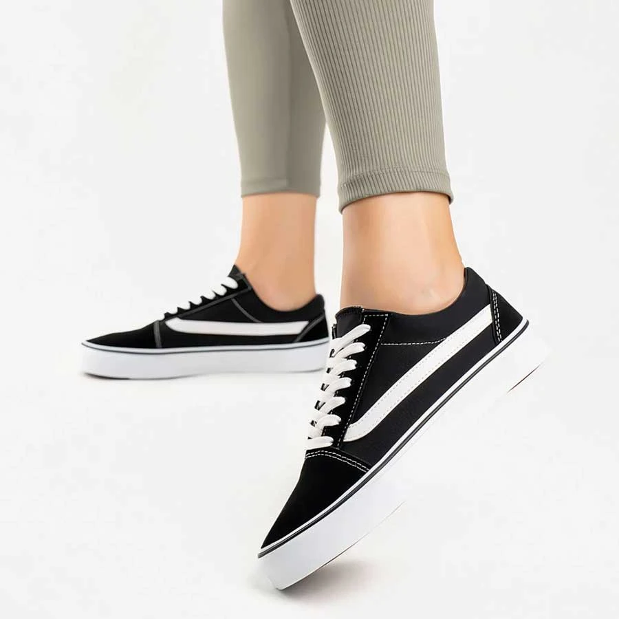 Cochines Women Men Black White Linen Sports Shoes Sneaker