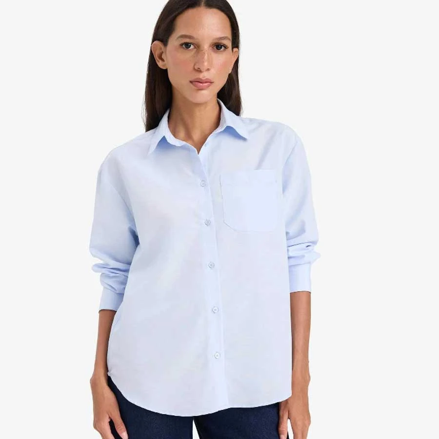Defacto Oversize Wide Fit Poplin Long Sleeve Shirt