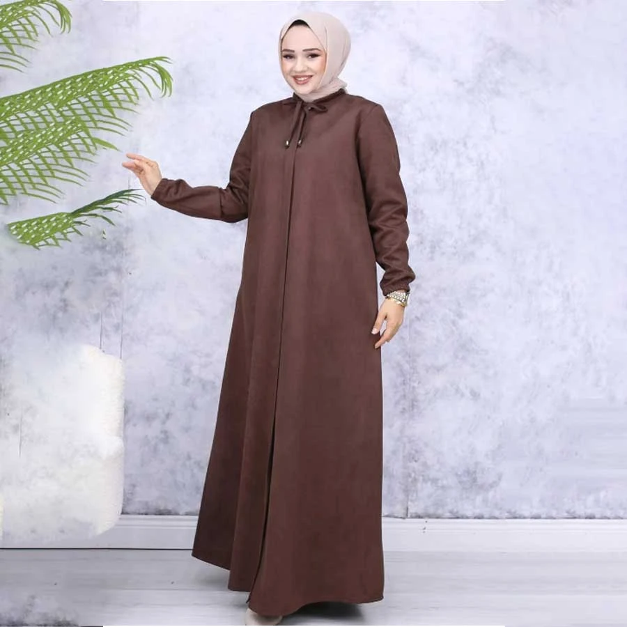 ASILNUR Brown Huma Suede Mevlana Winter Ferace
