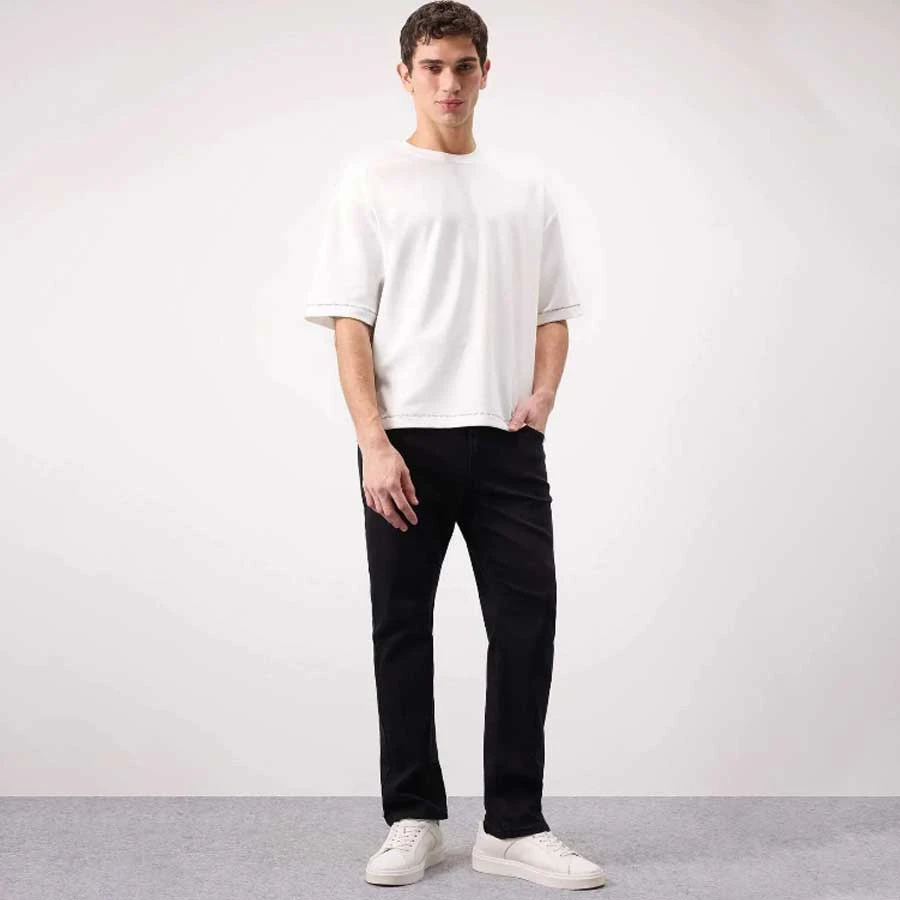 Defacto Sergio Regular Fit Normal Waist Tube Leg Black Jean Pants