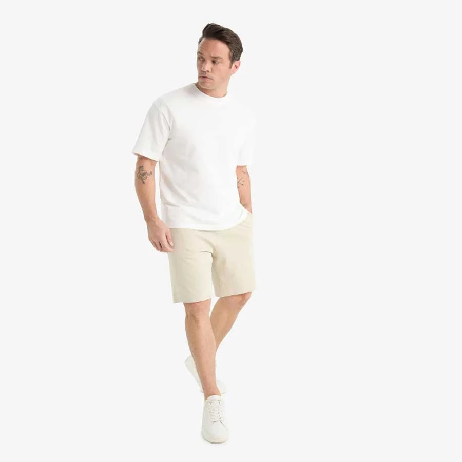 Defacto Slim Fit Pocketed Cotton Basic Plain Bermuda Shorts