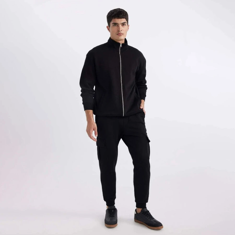 Defacto Jogger Sweatpants Slim Fit Tight Fit Cargo Pocket Basic Straight Waist Lace-Up Elasticated Leg