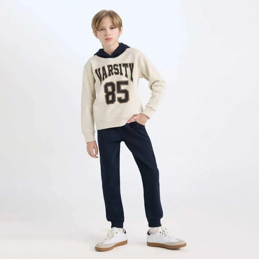 Defacto – Boy’s 2-Piece Set Printed Hooded Sweatshirt & Sweatpants