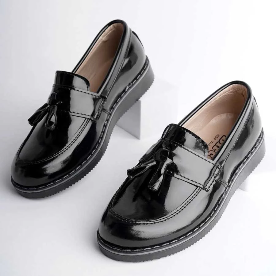 Genel Markalar – Boy’s Black Patent Leather Shoes