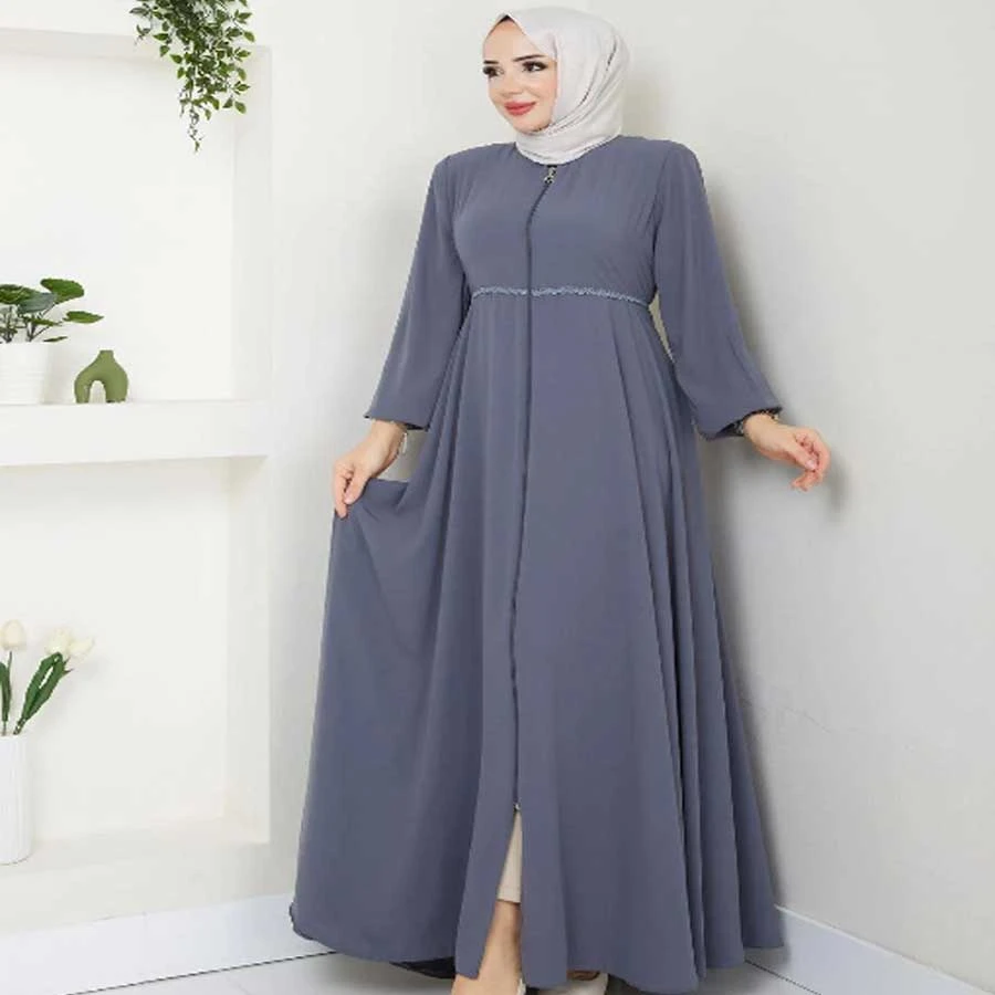 MODA Medina Silk Summer Ferace with Middle Embroidery