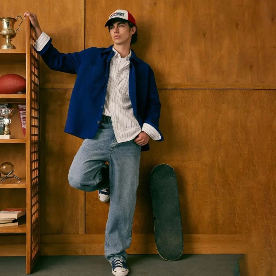 Defacto Relaxed Cut Polo Collar Pocket Shirt Jacket