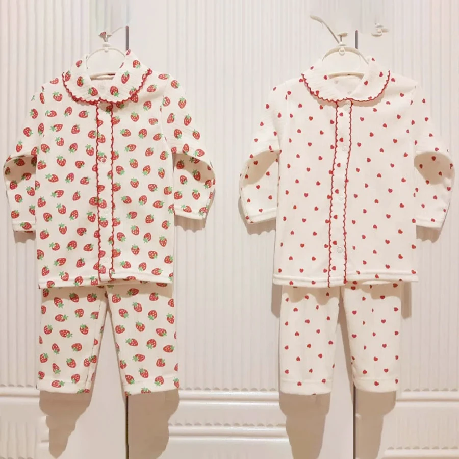 Baby Bakkal 2-Piece Baby Pajama Set – Strawberry & Heart Pattern