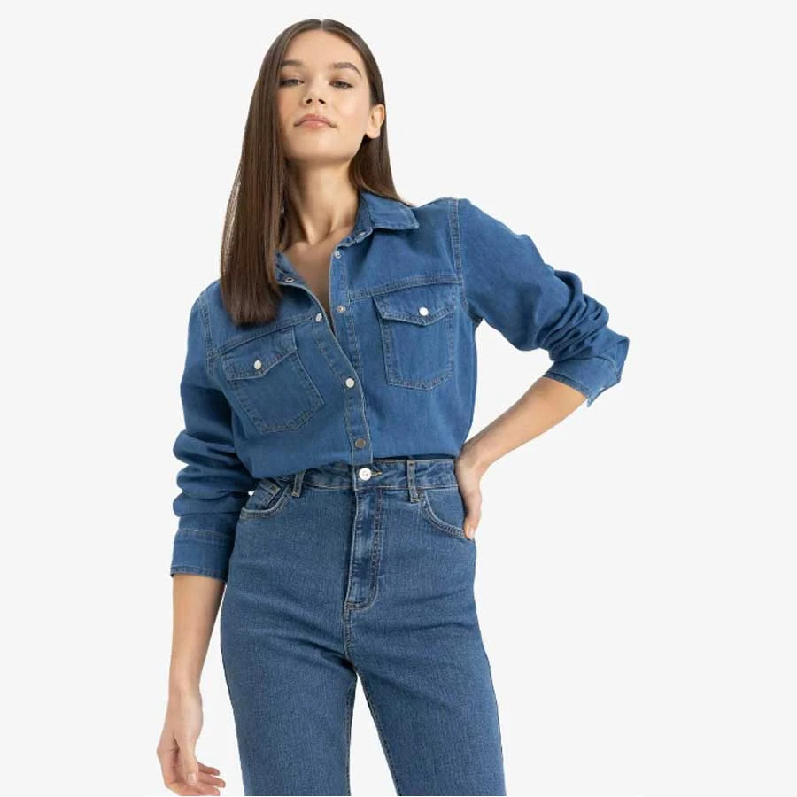 Defacto Slim Fit Slim Fit Jean Shirt