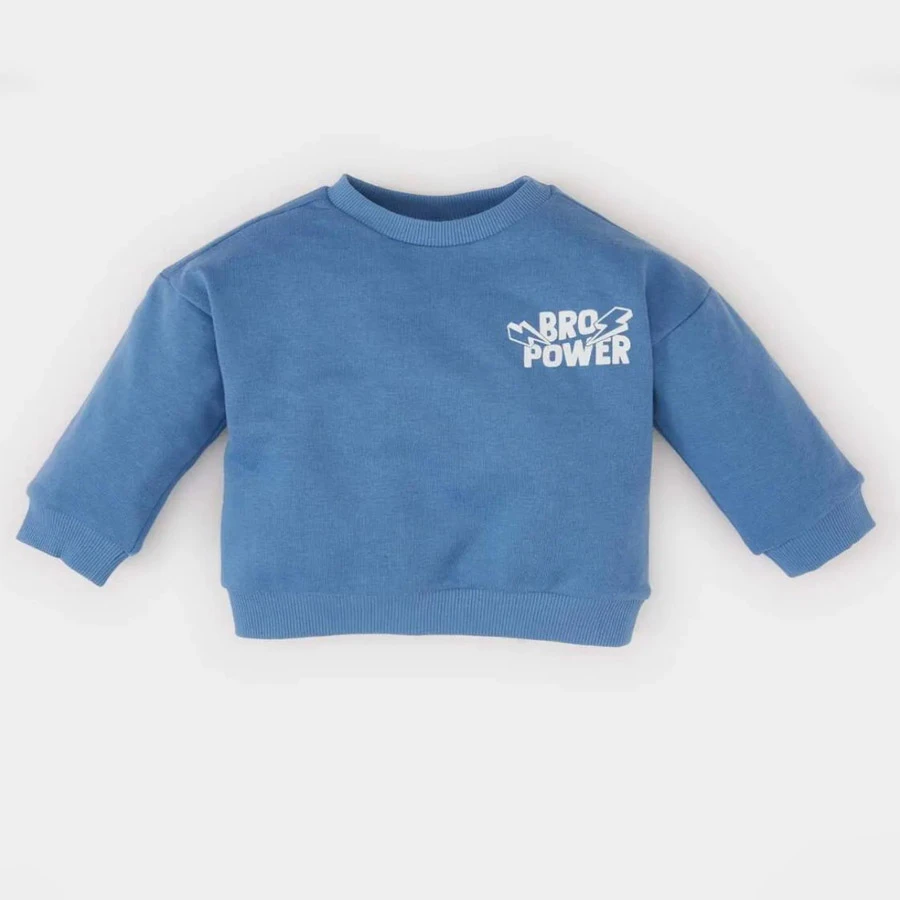 Defacto Baby Boy Crew Neck Printed Sweatshirt