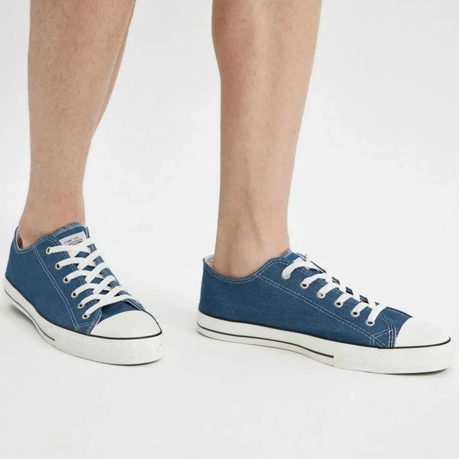 Defacto Linen Men’s Sneakers Flat Sole Lace-up