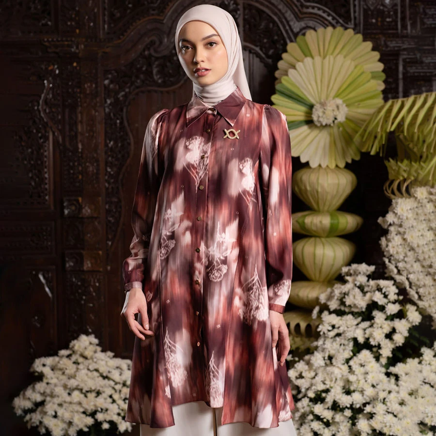 Selara Tunic – Dark Crimson