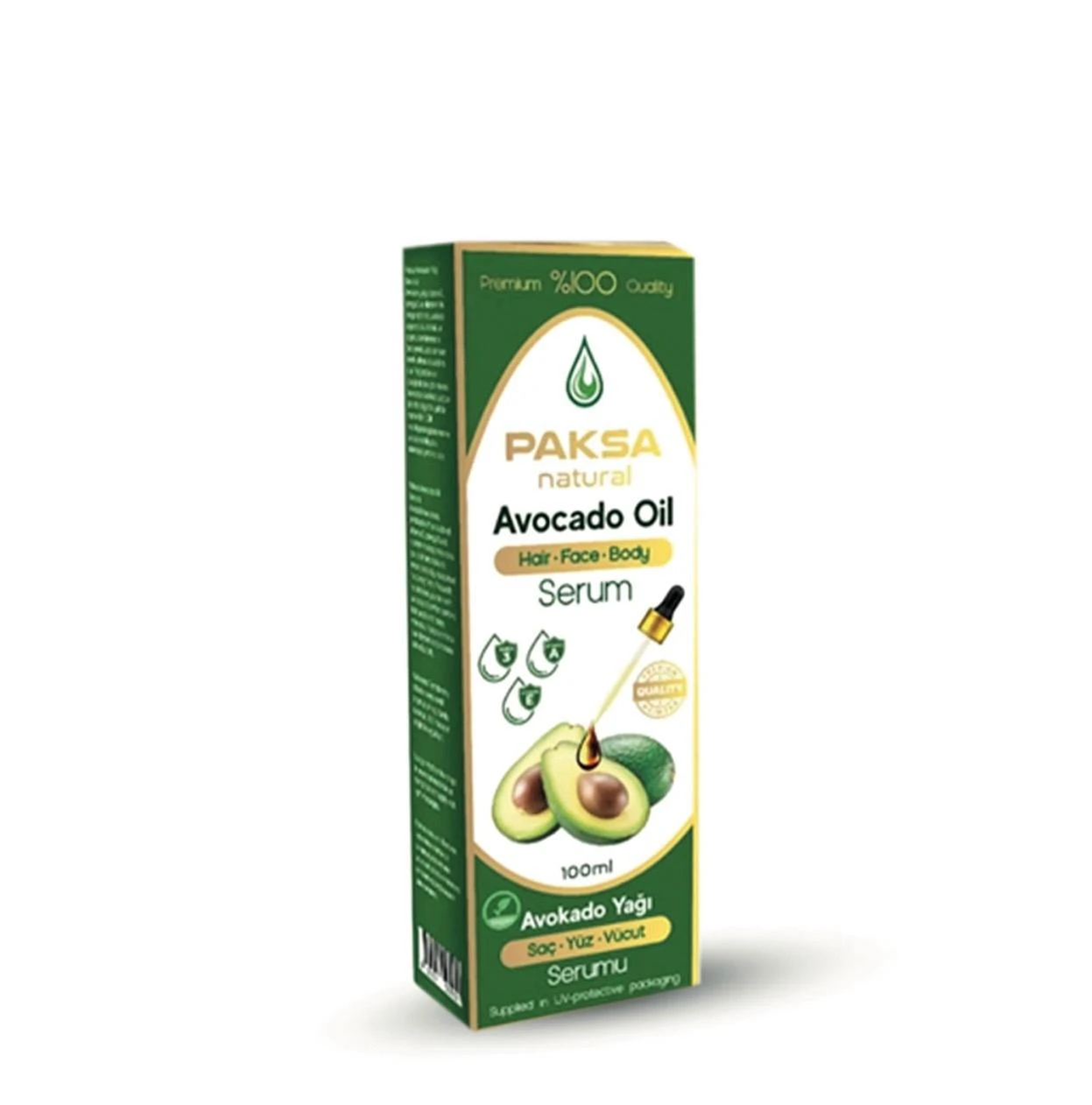 PAKSA Natural Avocado Oil Serum – for Hair, Face & Body – 100ml