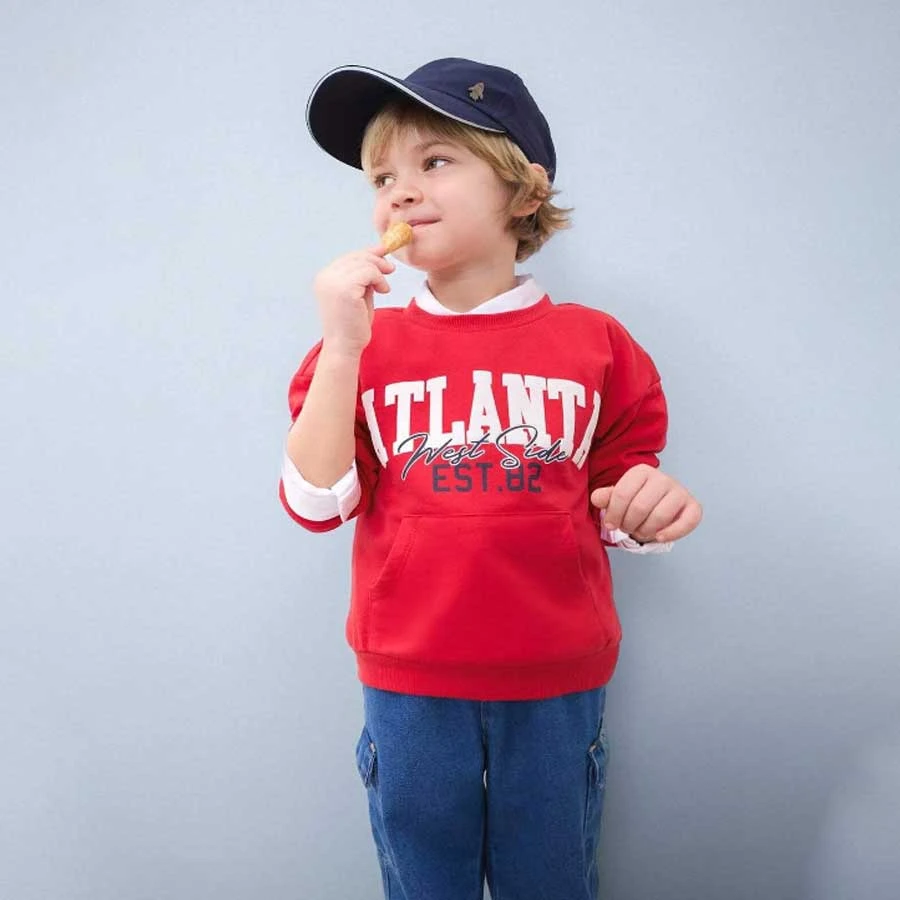 Defacto – Baby Boy Crew Neck Printed Sweatshirt