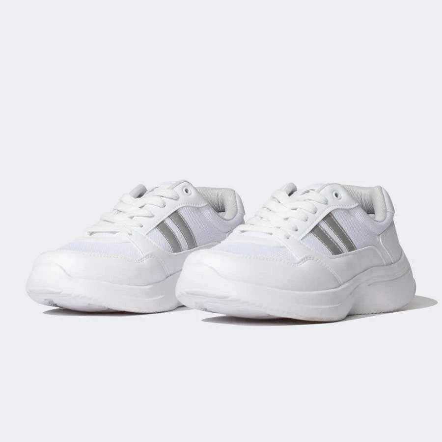 Defacto Women’s Flat Sole Lace-Up Faux Leather Sports Shoes