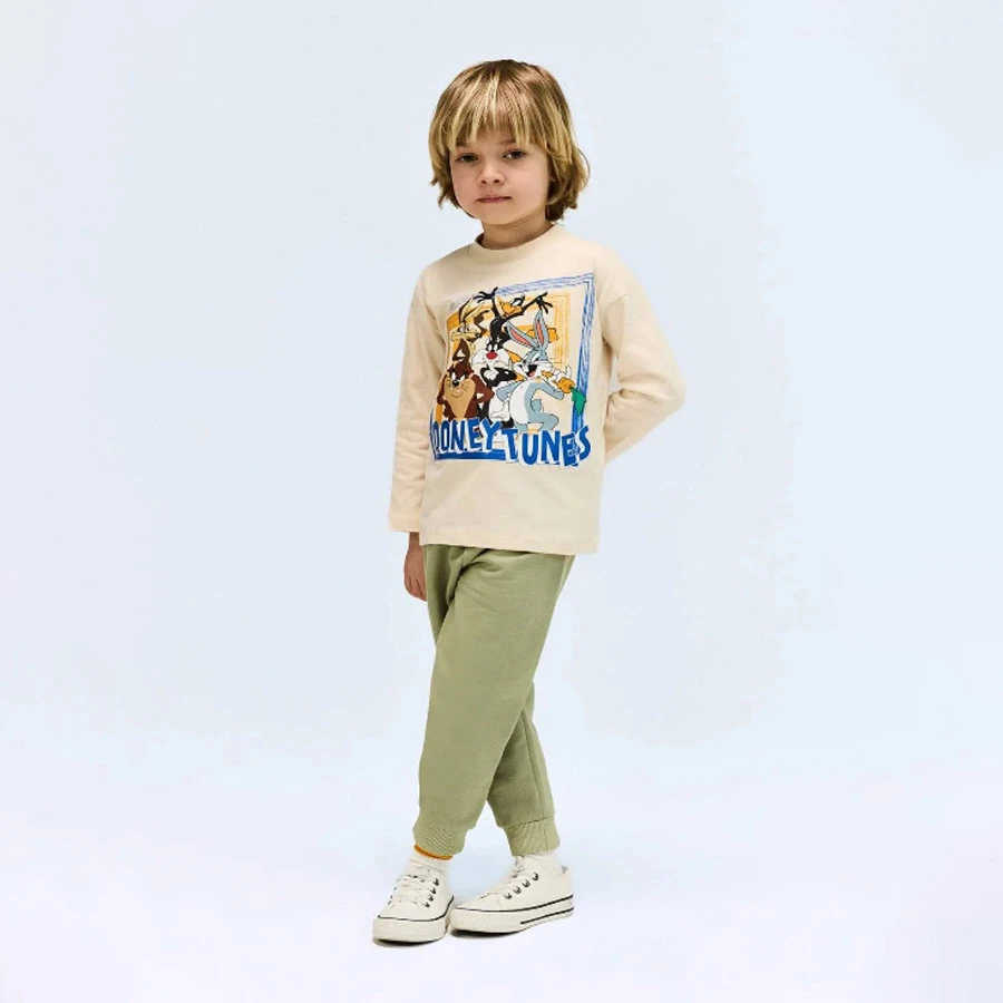 Defacto Baby Boy Looney Tunes Crew Neck Long Sleeve T-Shirt