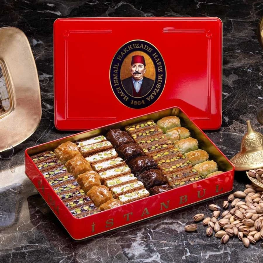 تشكيلة حلوى راحة وبقلاوة HM 1864 (علبة كبيرة - L)