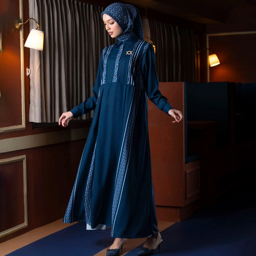 Minera Dress – Blue Pansy