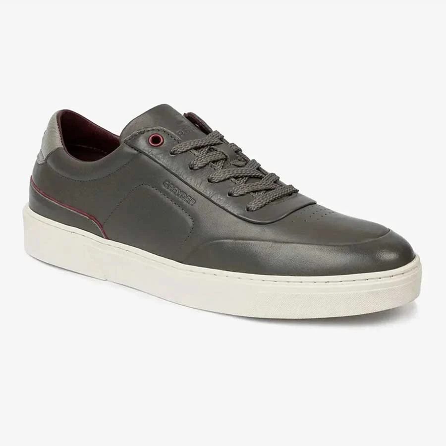 Greyder Men’s Anthracite Genuine Leather Sneaker Shoes