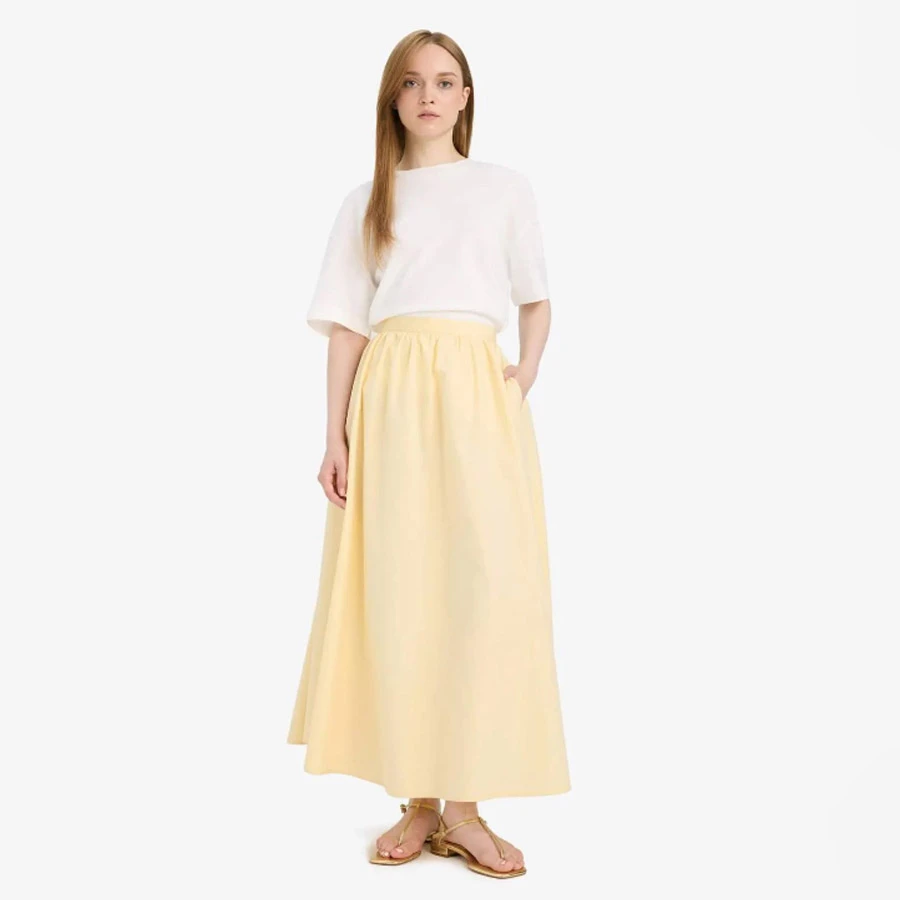 Defacto A-Line Pocket Poplin Maxi Skirt