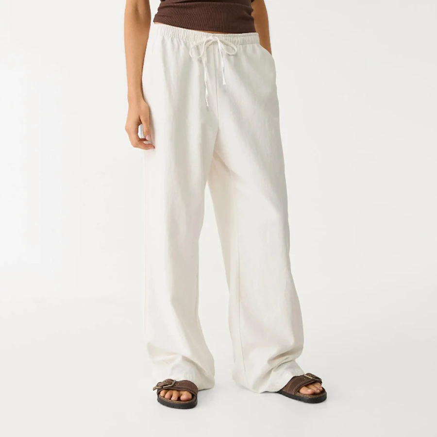 Stradivarius linen Blended loose cut Trousers