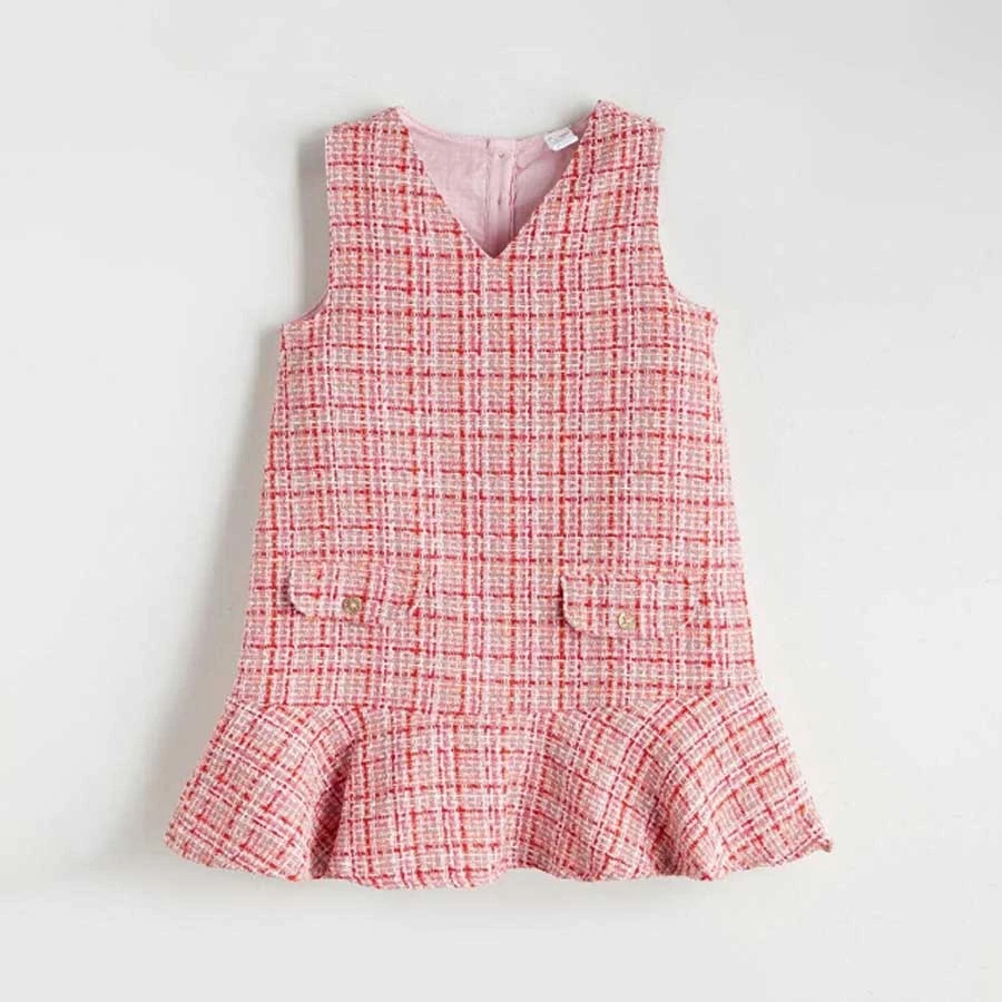 LC Waikiki – V-Neck Girl’s Dress and Pantyhose