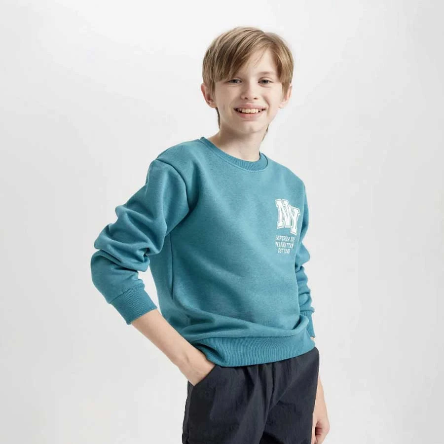 Defacto – Boy’s Printed Crew Neck Sweatshirt